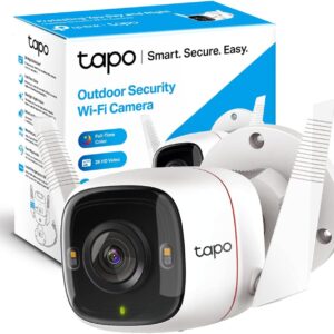 Tapo 2K Security Camera Outdoor Wired, IP66 Weatherproof, Motion/Person Detection, Built-in Siren w/Night Vision, Cloud/SD Card Storage, 2-Way Audio, Works w/Alexa & Google Assistant C310