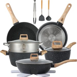 16PCS Pots and Pans Set Non Stick Cookware Set Nonstick with Cooking Set